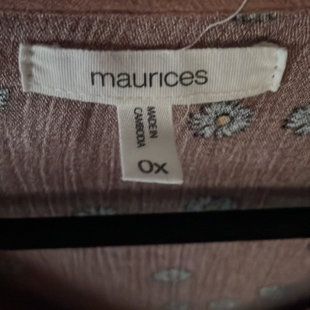 Maurices xl mauve floral print blouse - Picture 2 of 8
